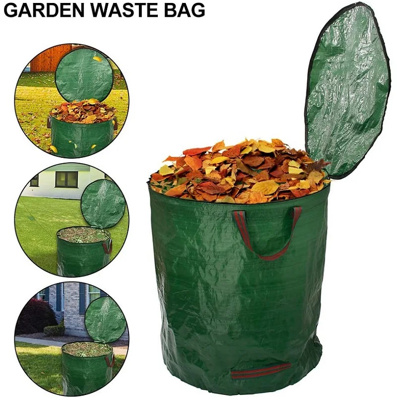 Lawn and Leaf Bags 125/270L Trash Debris Containers with Handle Reusable Garden  Leaf Bag Yard Leaves Trash Garbage Bags - AliExpress