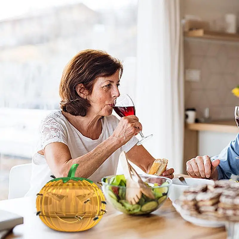 

Fruit Pumpkin Shape Fly Trap Effective Fruit Fly Trap Bees Catcher Pumpkin Shaped Easy To Use And Safe Food Trap Fly & Repellent