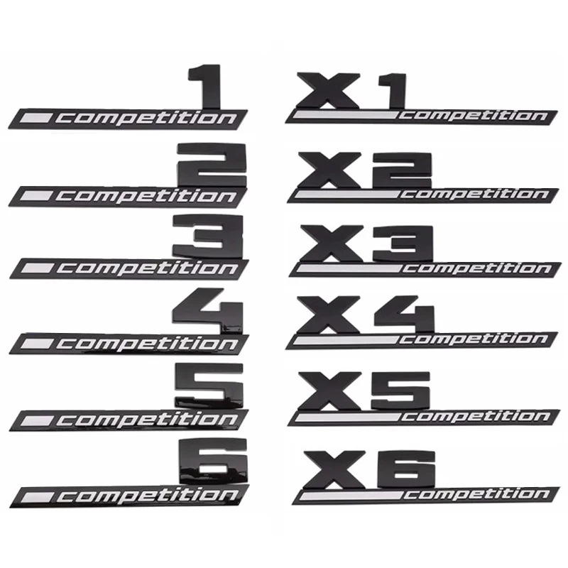

3D ABS COMPETITION Car Trunk Badge Emblem Thunder Edition Sticker For BMW M1 M2 M3 M4 M5 M6 M7 M8 X1M X2M X3M X4M X5M X6M X7M X5