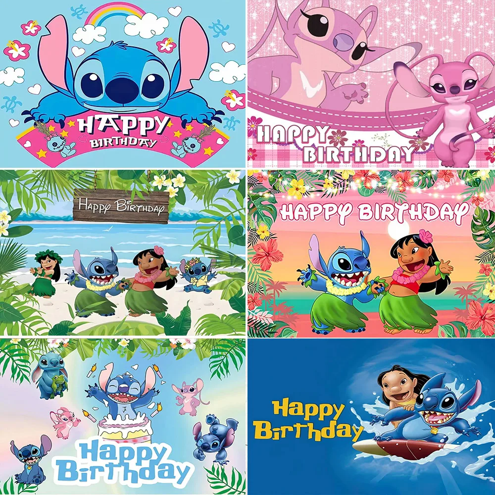 Happy Birthday Stitch GIF: The Ultimate Cartoon Lilo \u0026 Stitch Backdrop for  Unforgettable Kids' Parties, image size:1000x1000