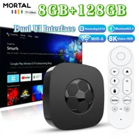 Новая телеприставка Android 14 TV Mortal RK3518 4K Wifi6 BT5.4 Voice Assistant Remote Android Smart TV Box 8 ГБ 128 ГБ ТВ-приставка T1 Ultra