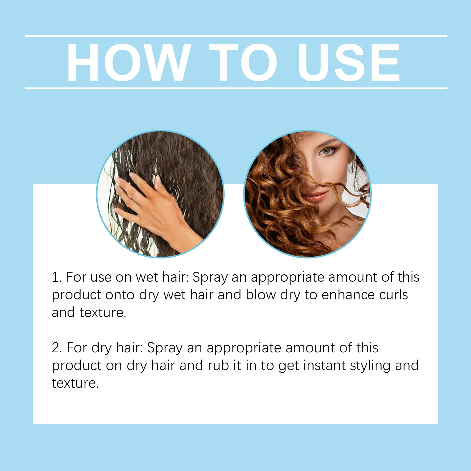 Hair Styling Spray Thickening Volume Defining Wave Curls Strengthening Shine Resisting Wind Lasting Sea Salt Hair Holding Spray