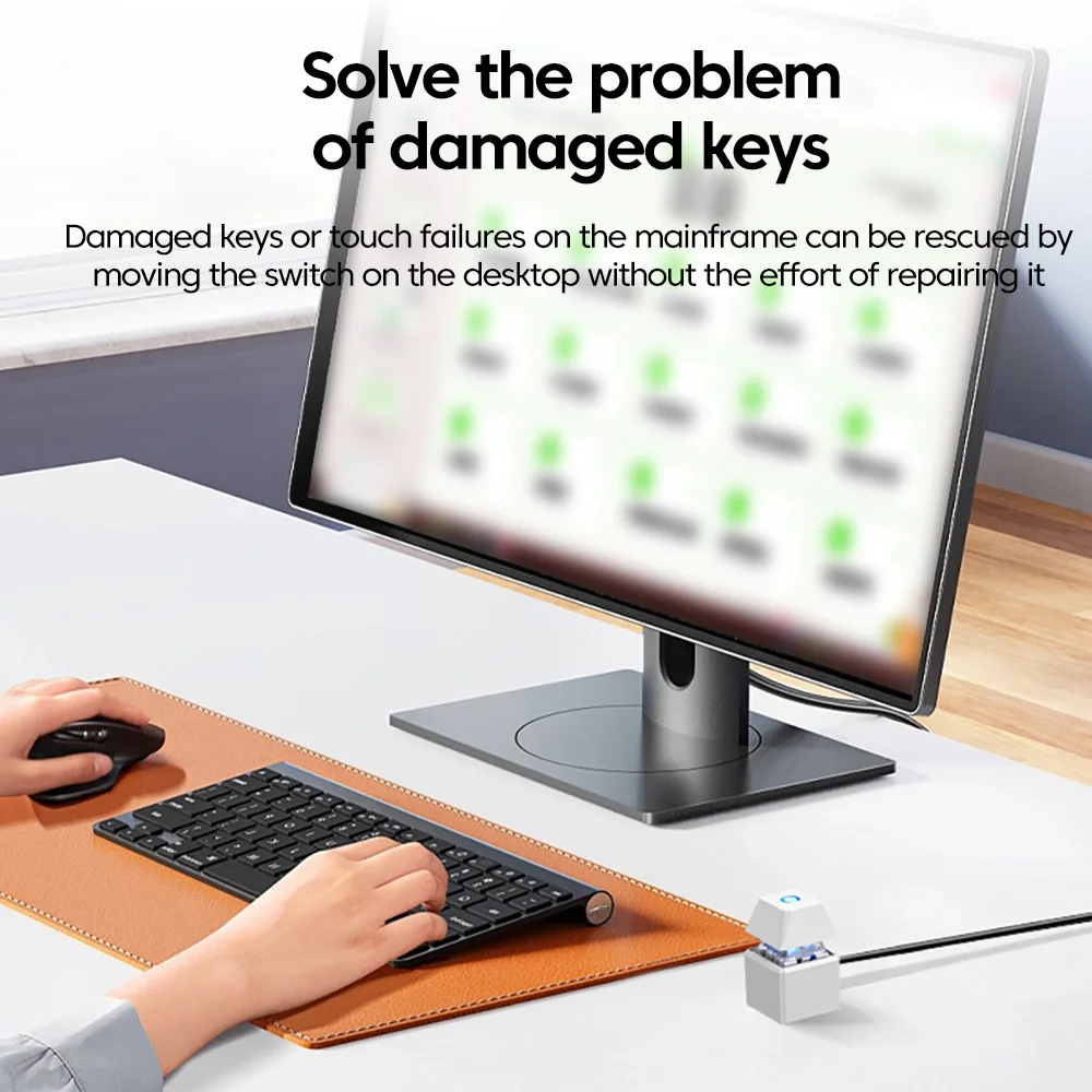 1.8M Computer Desktop Switch Button LED Light PC Motherboard External Start Power On/Off Button Extension Cable for Home Office BEST SELLERS