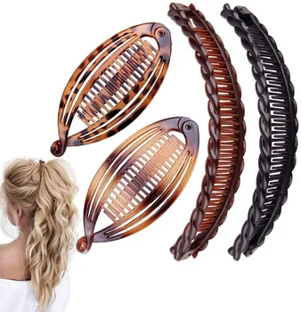 4 pezzi fermagli per capelli pettini per copertoncino vintage strumento per accessori per capelli ricci spessi fermaglio per capelli a coda di pesce set di clip a banana per donne ragazze 1