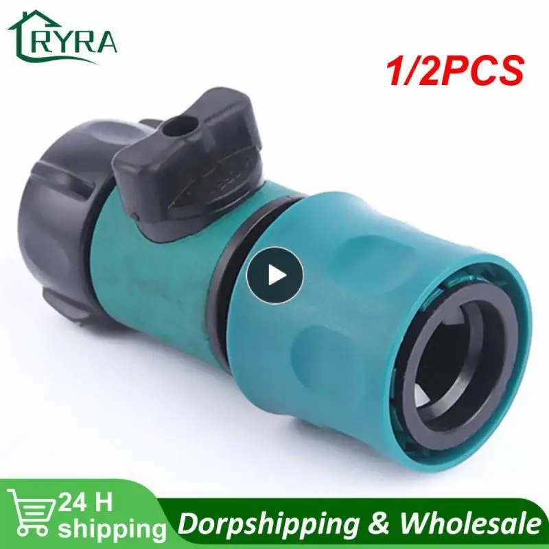 

1/2PCS Plastic Garden Hose Quick Connect with Shutoff Valve Quick Connectors with Valve for Water Hose Coupling Quick Release