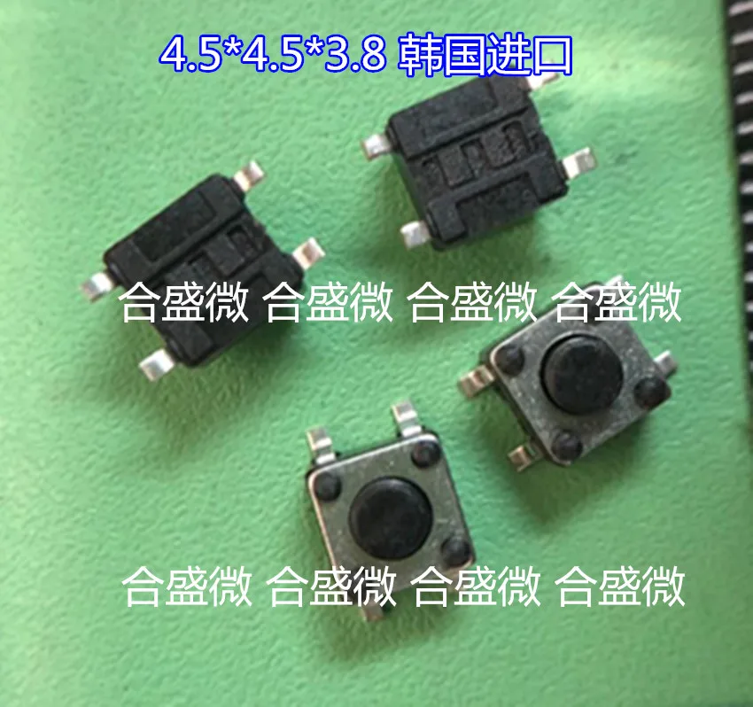 10pcs imported original japanese sppb110300 detection switch threading pin micro camera South Korea Imported 4.5*4.5*3.8 Touch Switch 4-Foot Micro Motion Button 4.5*4.5 Patch 4.5 X4.5x3.8