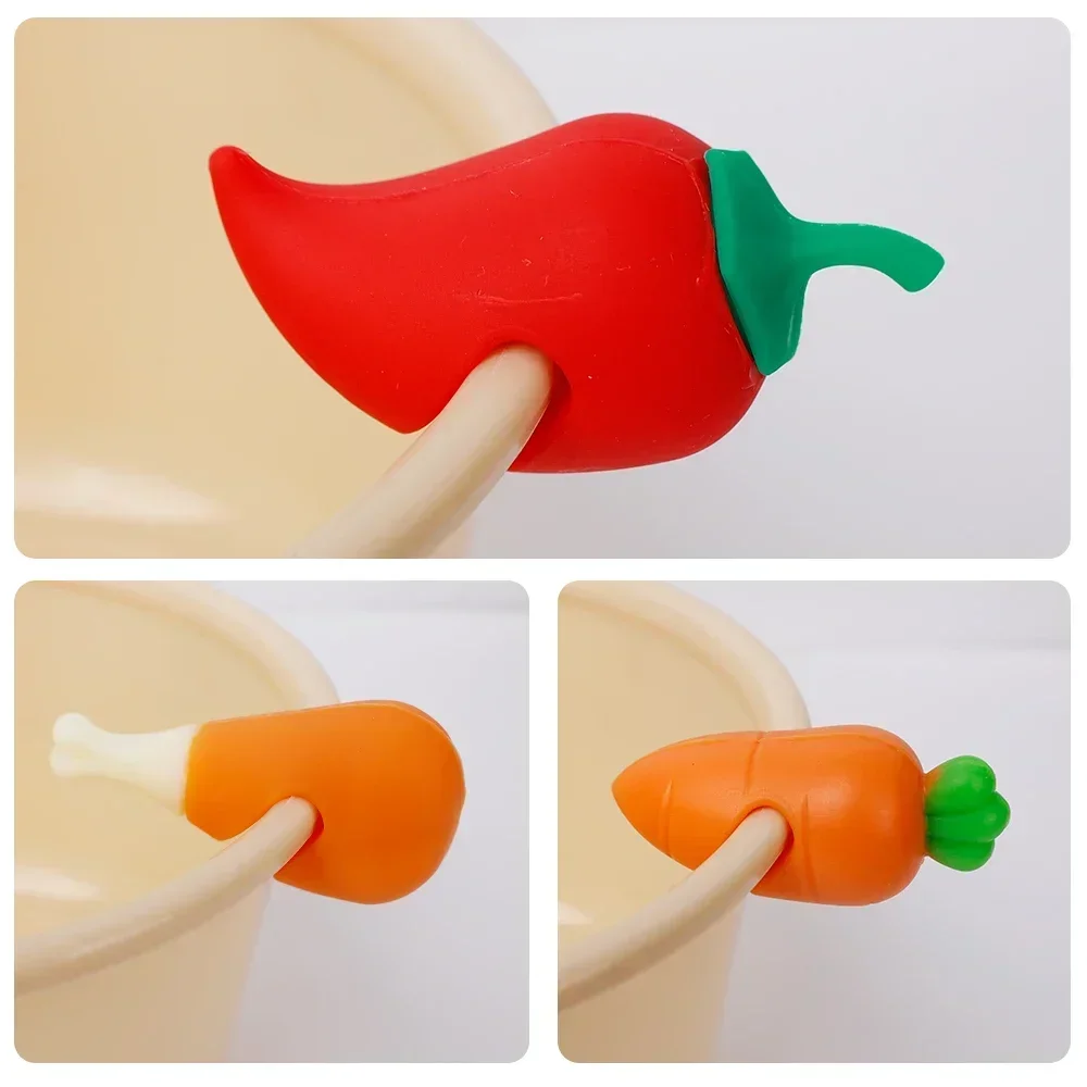 Pot Lid Holder 1/3Pcs Silicone Splash-Proof Heat-Resistant Overflow Plug Lifter Creative and Durable Kitchen Tool