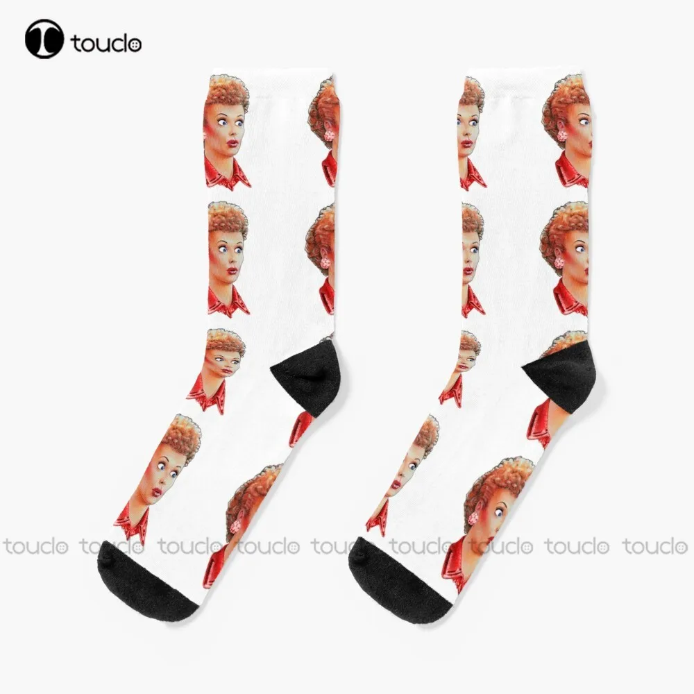 

Lucille B Redhead Socks Cool Socks For Men Street Skateboard Socks 360° Digital Print Comfortable Best Girls Sports Funny Gift