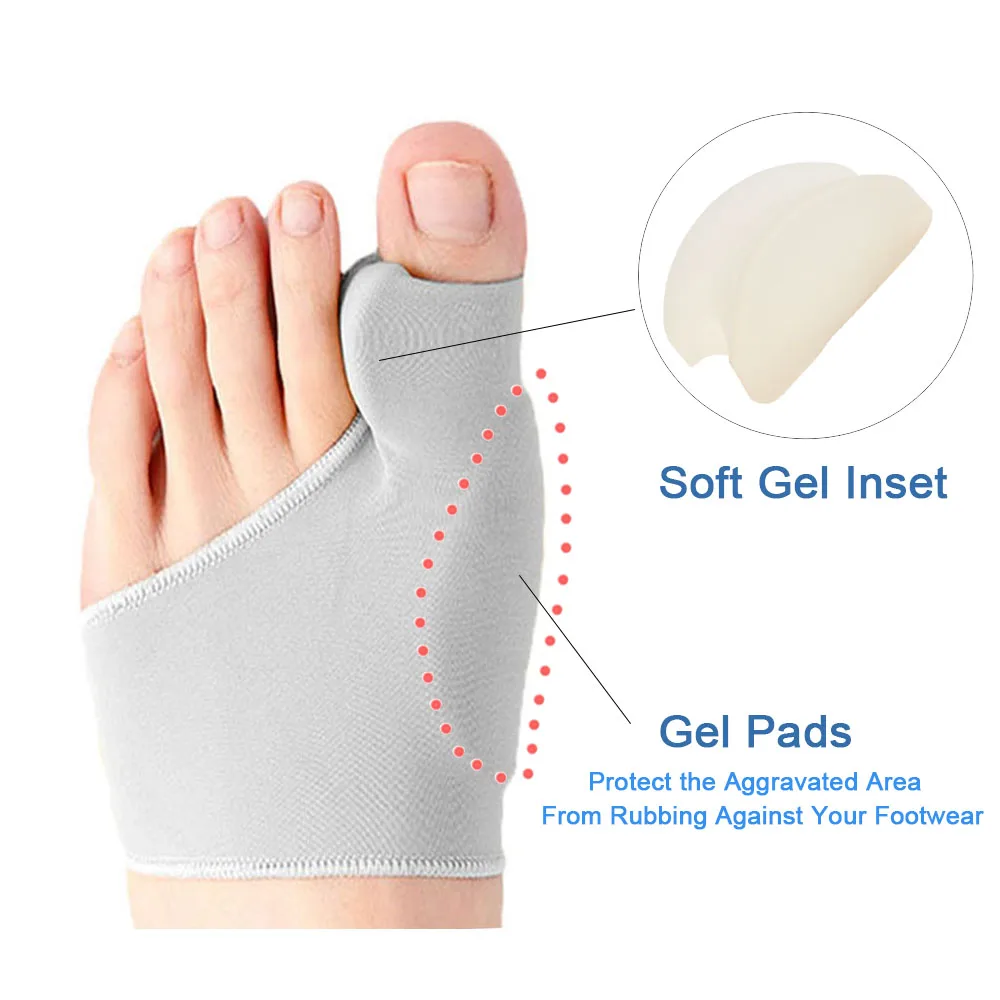 Toe Separator Hallux Valgus Bunion Corrector Orthotics Feet Bone Thumb Adjuster Correction Pedicure Sock Straightener 2