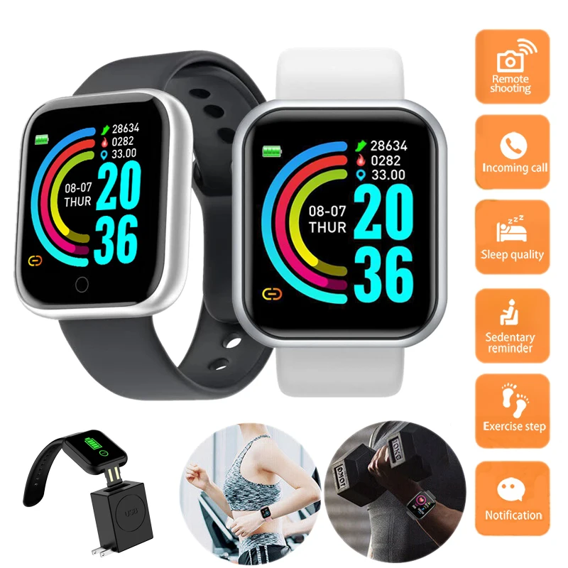 

Digital Smart Watch For Men Women Watch Heart Rate Blood Pressure Monitor Sports Tracker Bracelet Wristband For Android IOS
