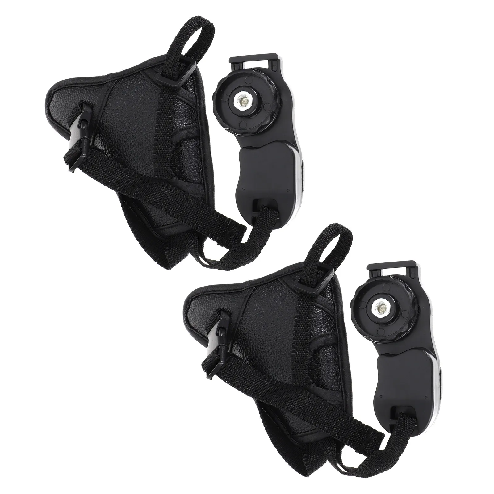 2Pcs 카메라 손목 스트랩 삼각대가 있는 전문 디지털 카메라용 고품질 PU 조절 가능한 보호용 핸드 스트랩