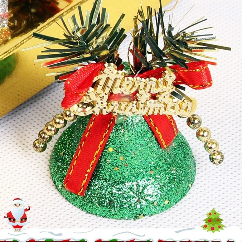 6 Pieces/Set 5CM Christmas Decoration Plastic Color Bell Christmas Tree Accessories Christmas Bell Pendant Home Christmas Decor