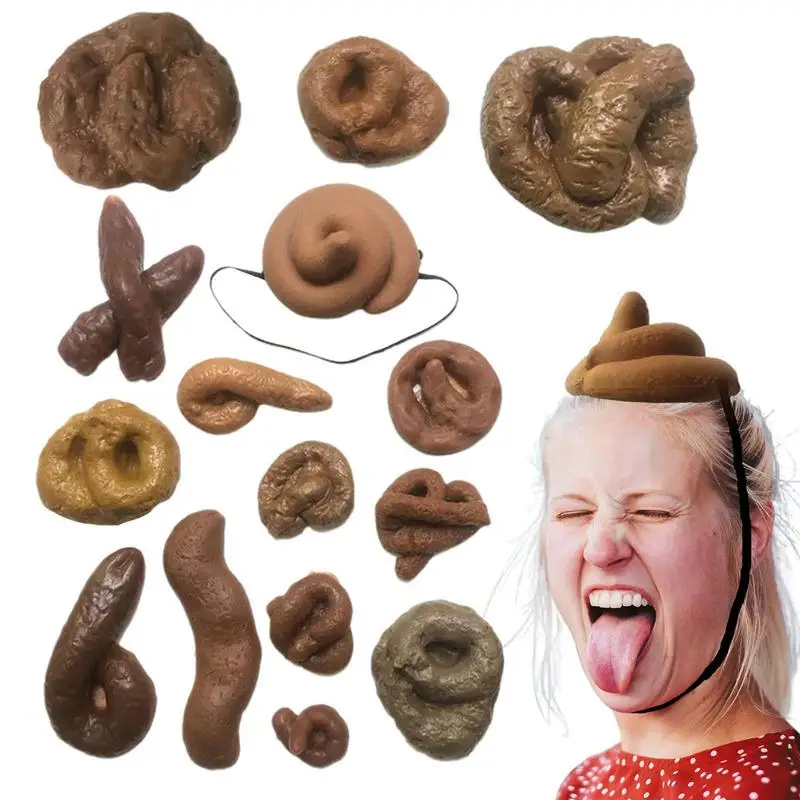 Fake Poop 15PCS Realistic Fake Poo Poo Funny Fake Turd Tricky Toys For Classroom Games Simulation Poo Poo For April FoolsDay 10 pcs special realistic models simulate fake rubber cockroaches centipedes scorpions earthworms pranks pranks funny toys