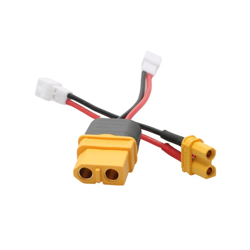 Ensemble de câbles adaptateurs connecteurs batterie pour drone FPV micro, connecteurs variés sur fond gris.