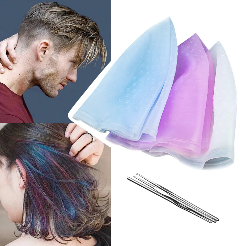 SiliconeHighlightingHairDyeCapProfessonalPartialHairColouring