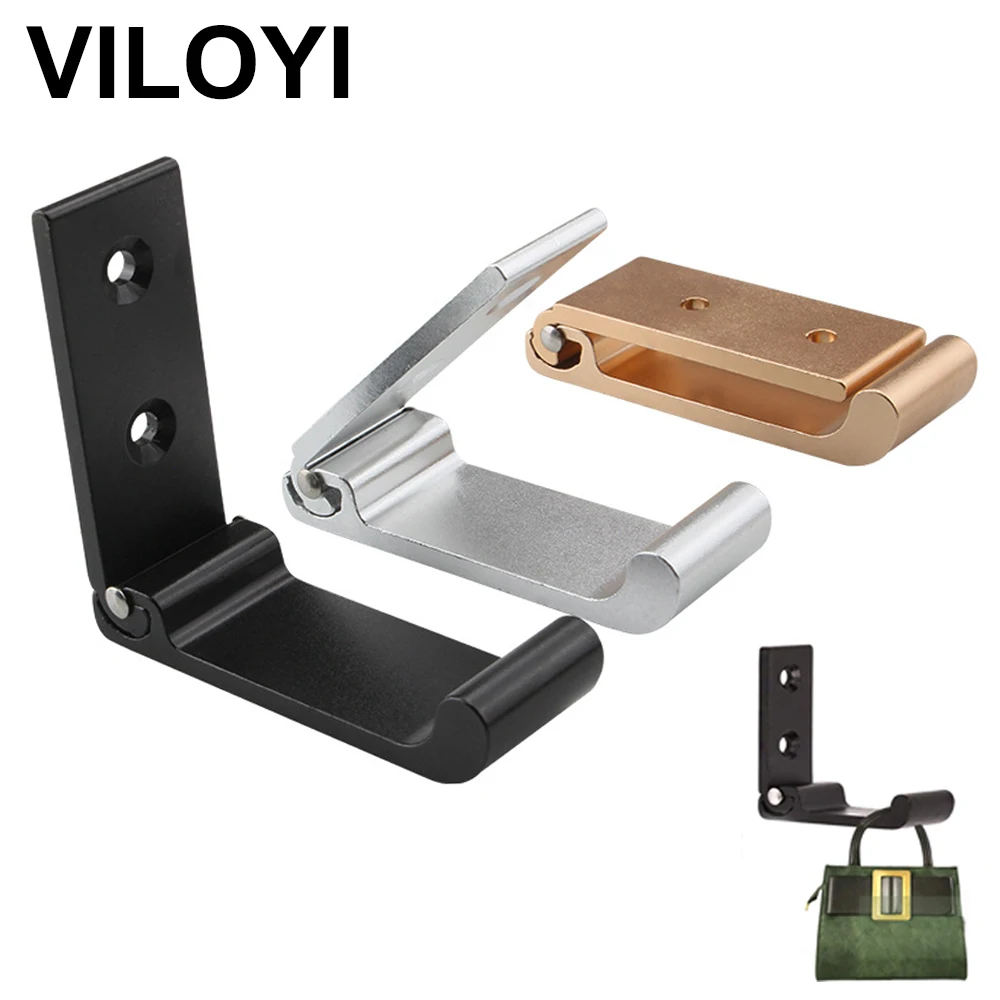 

VILOYI Folding Coat Hooks Heavy Duty Aluminum Wall Mount Clothes Rack No Rust Invisible Wardrobe Towel Hanger Hook with Screws