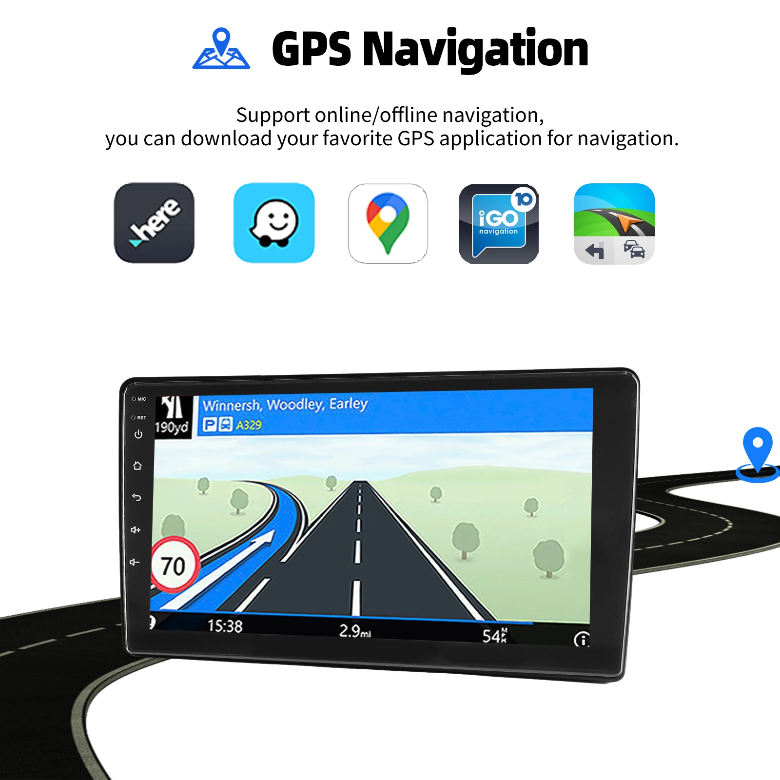 ESSGOO 9 "Android 15 2 + 32/4 + 64G Drahtlose Carplay Auto Stere Radio Für Ford Transit benutzerdefinierte 18-22 GPS Navi WIFI SWC FM BT RDS USB – Detail 11