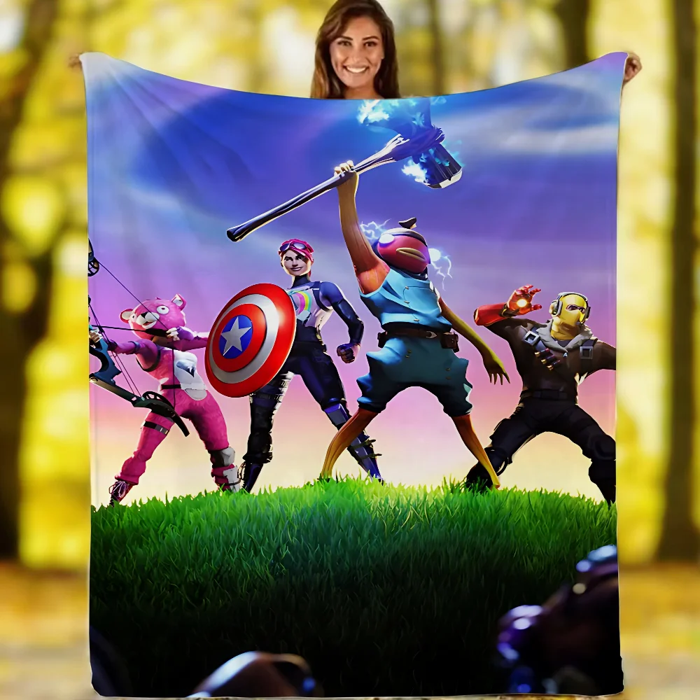 Games-F-Fortnites Personalized Blanket for Sofa Decoration Luxury Throw Blankets & Throws Warm Blanket King Size Cobija Plaid 3