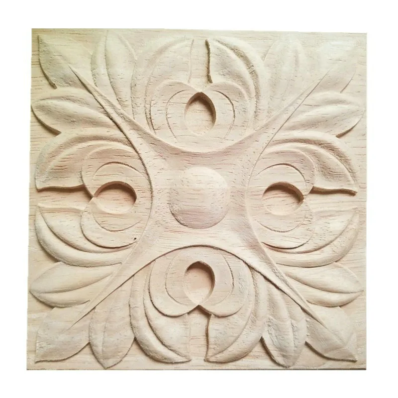 

6-20cm Vintage Unpainted Wood Carved Corner Onlay Applique Frame for Home Furniture Wall Cabinet Door Decor Crafts