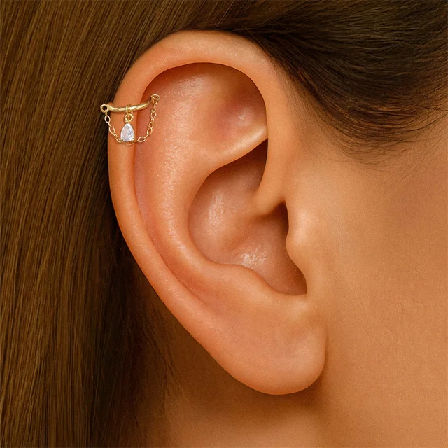 86022-b27cfe.jpg Aide – boucles d'oreilles à Clip en argent Sterling 925 pour femmes, couleurs, crochet d'oreille, manchette d'oreille d'escalade en Zircon, bijoux fins à la mode, cadeau