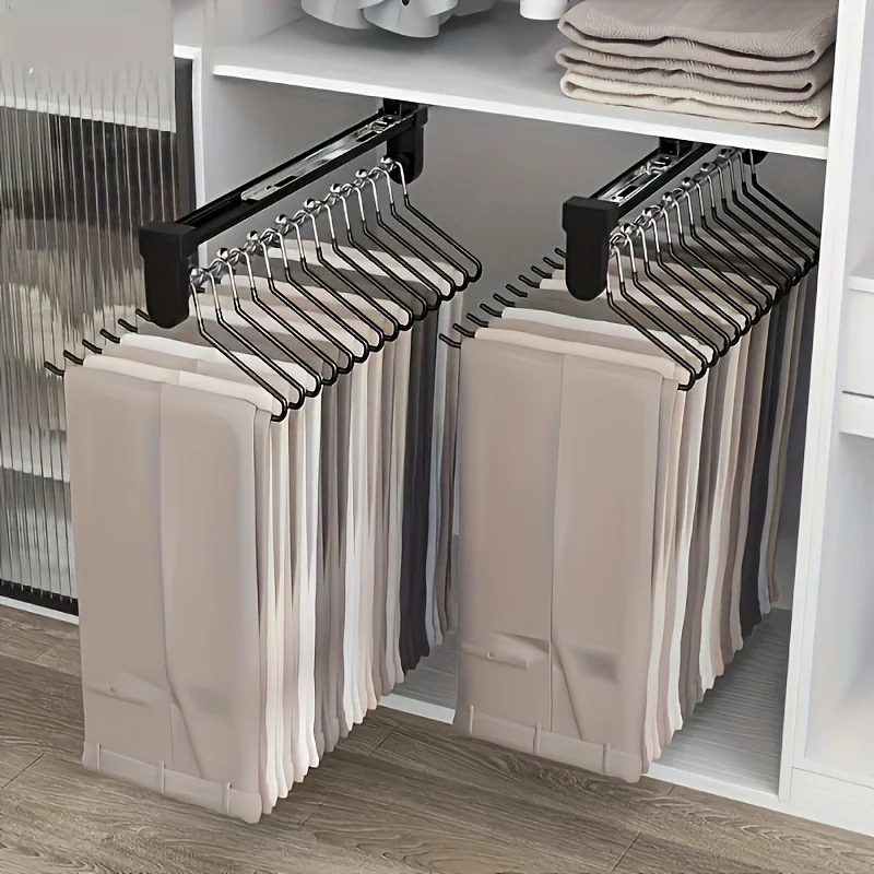 Metal Telescopic Pants Hanger for Wardrobe Organization