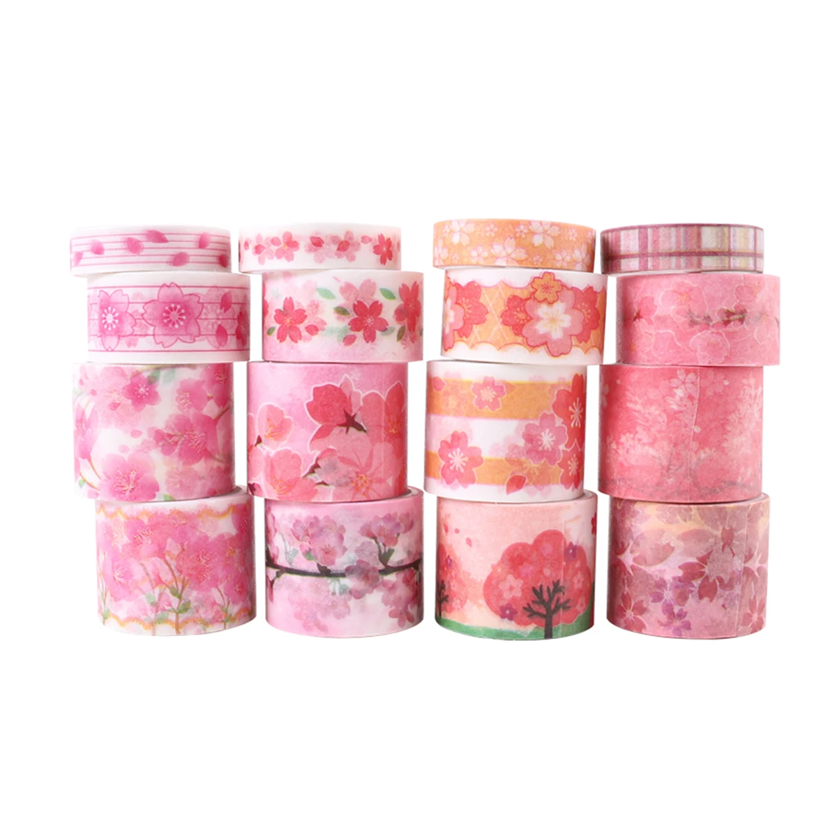 16 rolls/box of spring cherry blossom-themed washi tape, cherry blossom pattern tape and book decorations, gifts for the family 4