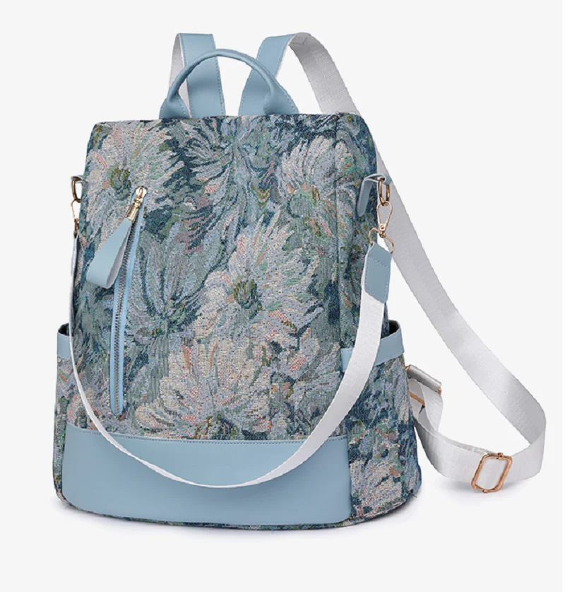 Hot Sale Women Fashion Luxury Oxford Printing Anti Theft Travel Backpacks Large Capacity Ladies Casual Shoulder Bags School Bag 5