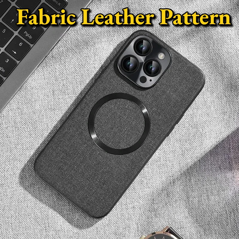 iPhone Fabric Magnetic Case with Wireless Charge 1