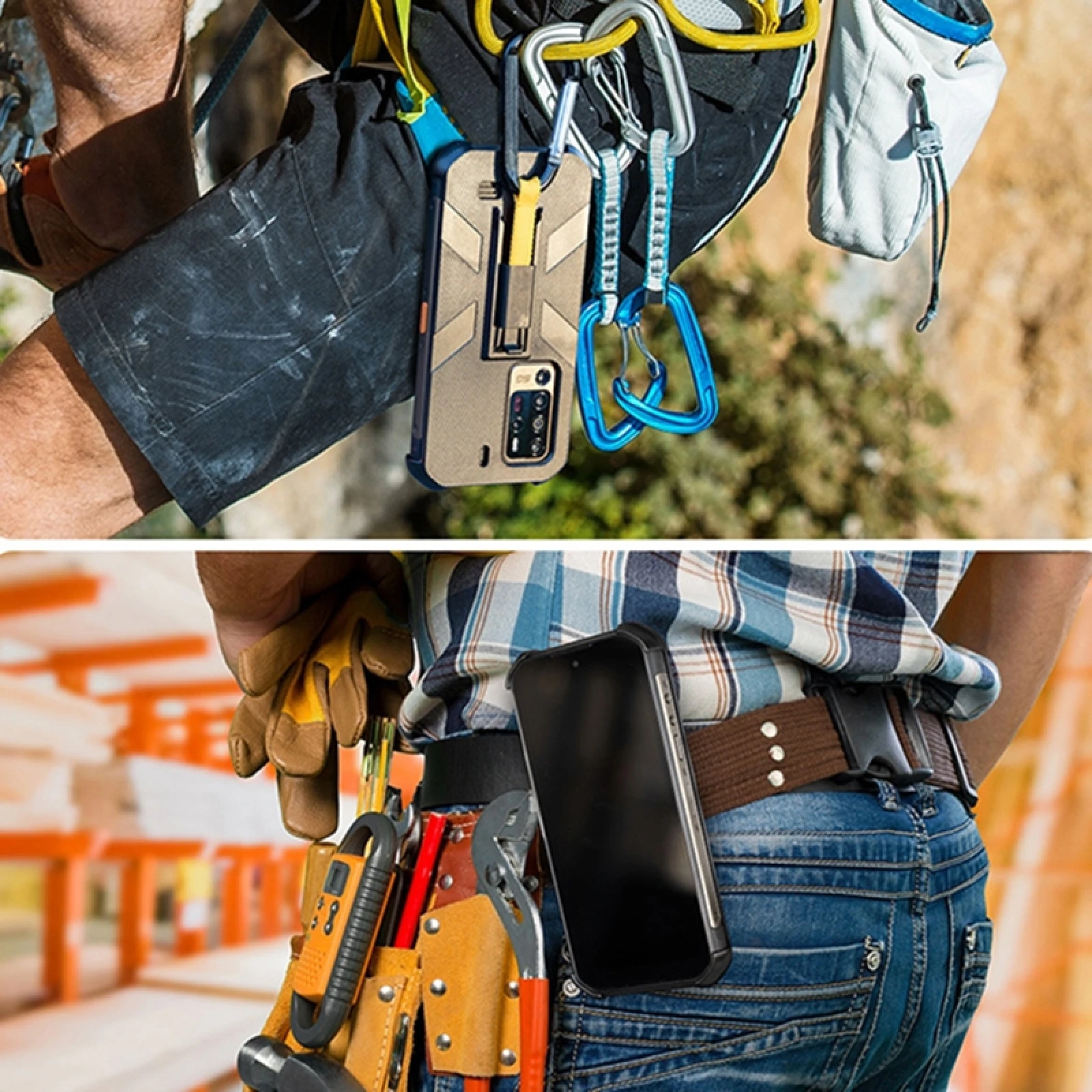 Ulefone Armor 8 / 8 Pro Back Cover Ulefone Back Clip Phone Case with Carabiner Armor Multifunctional Protective Case