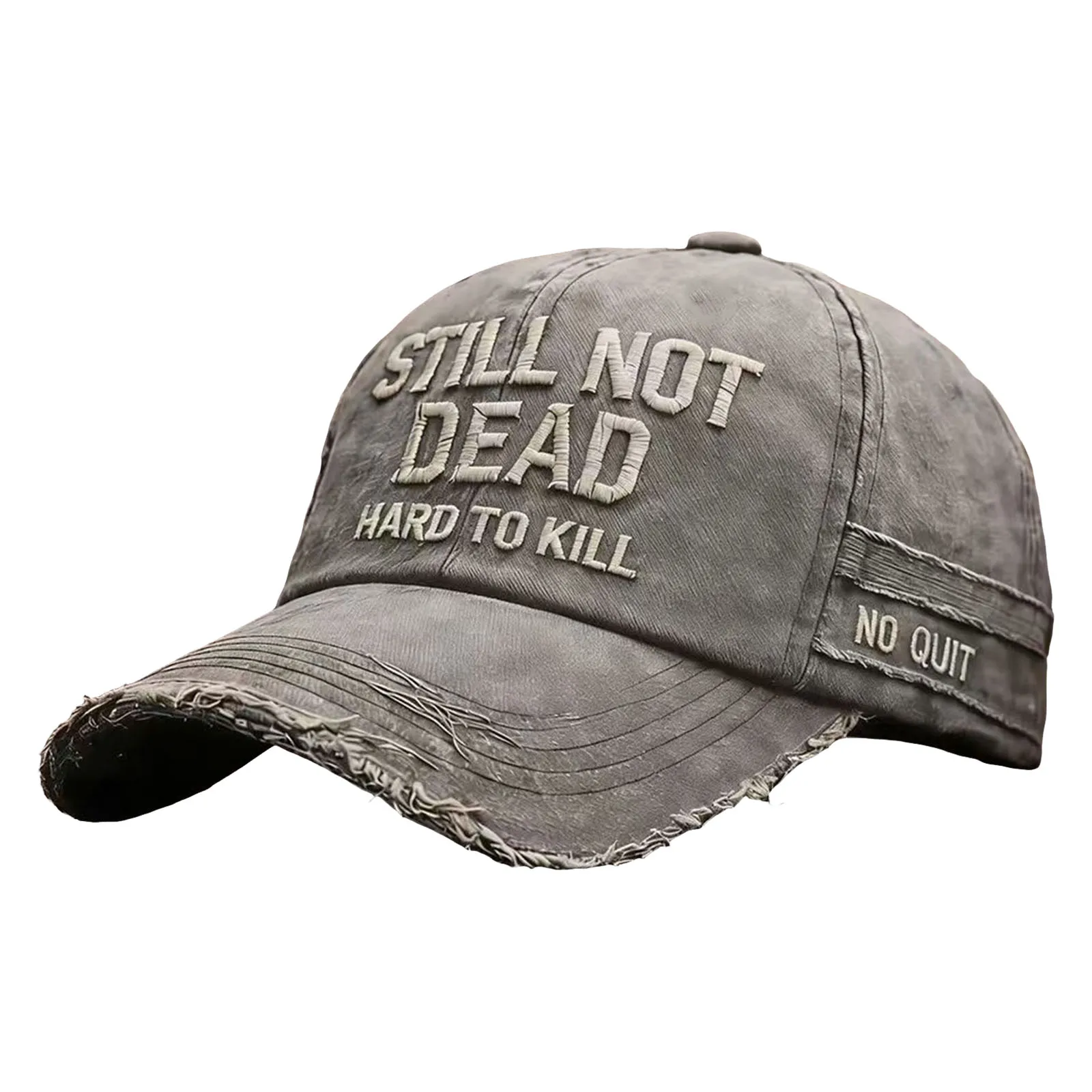 Casquette de baseball brodée 'Still Not Dead Hard To Kill' en coton délavé et vieilli, avec lettres vintage, douce, rétro, unisexe, protection solaire