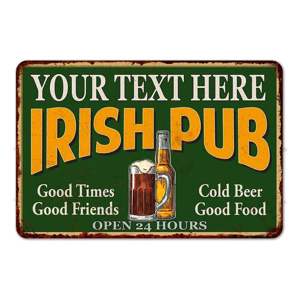 

Индивидуальный знак для ирландского паба, знаки для пива, бара, Декор, деревенские украшения, аксессуары, винтажная мужская пещера в стиле ретро, жестяная Настенная картина с названием Dads Fa