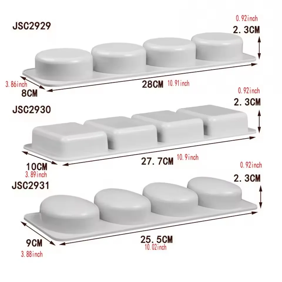 Soap Making Molds Kit, Non-Stick Silicone Molds Round Rectangle Oval Soap Mold