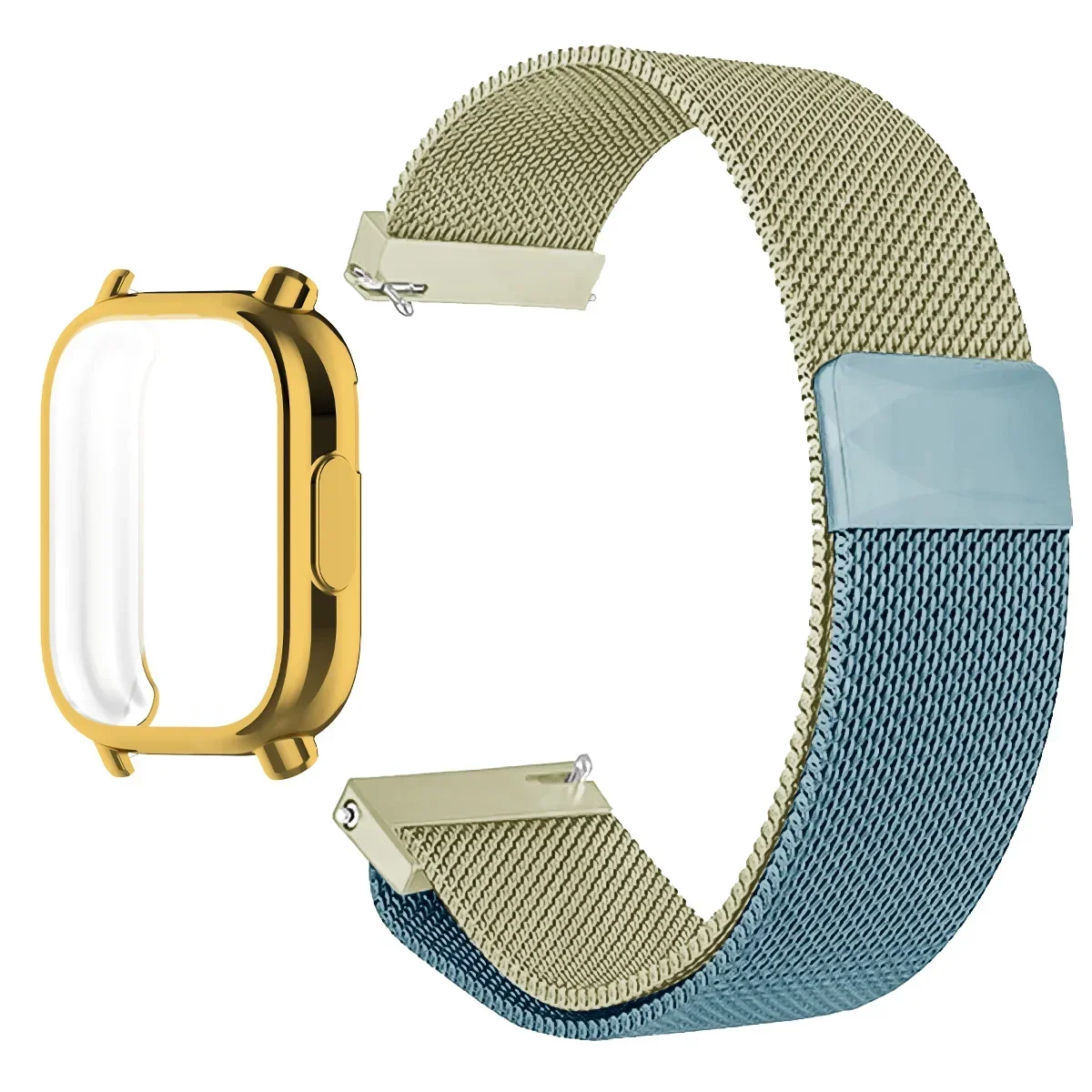 Milanese Mesh Strap with Case and Screen Protector - Premium Watchband Bracelet Accessories