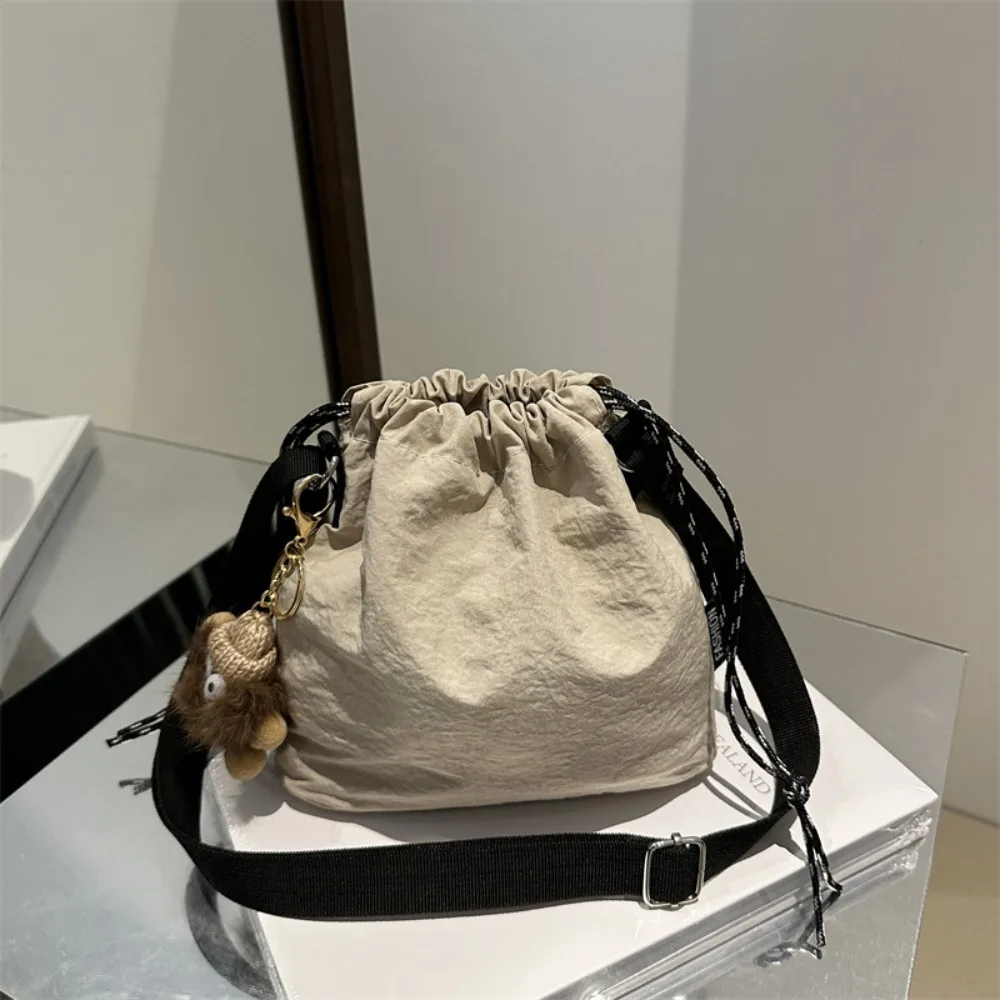 Trendy Nylon Buet Bag Women's Single oulder Crossbody Bag Small Bag for Class Autumn Winter Casual Korean Sle Pure Color 2026