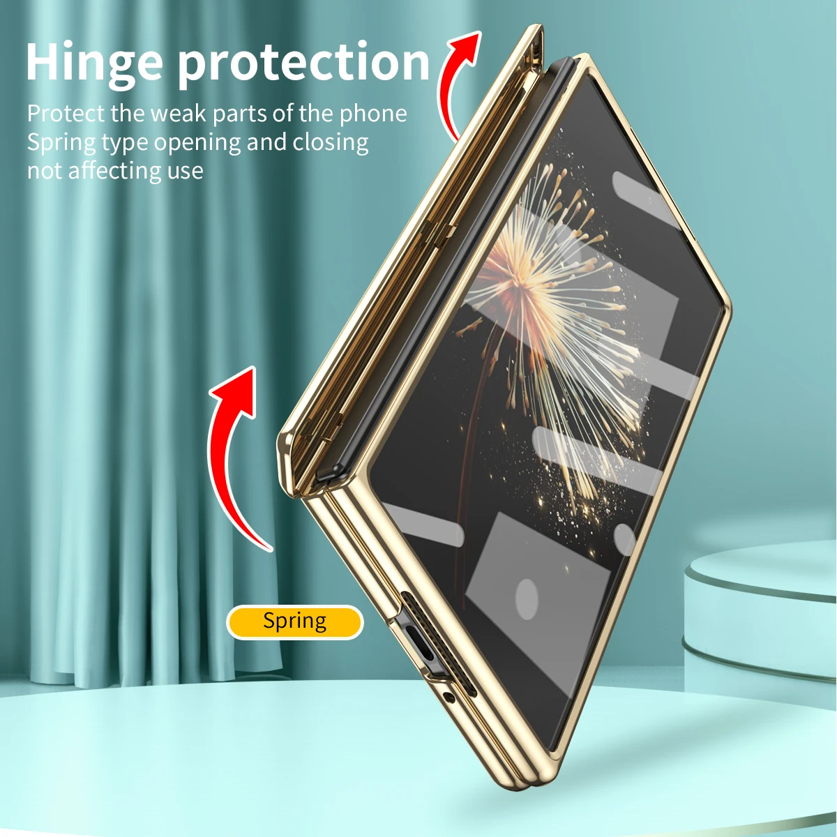 For Xiaomi MIX Fold 3 Case Hinge Mechanical Plating Transparent 360 Full Screen Protector Cover For MIX Fold 3 Case Kickstand
