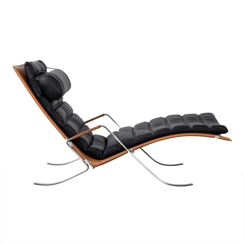 

Lunch break lounge chair lazy sofa simple leather balcony home leisure