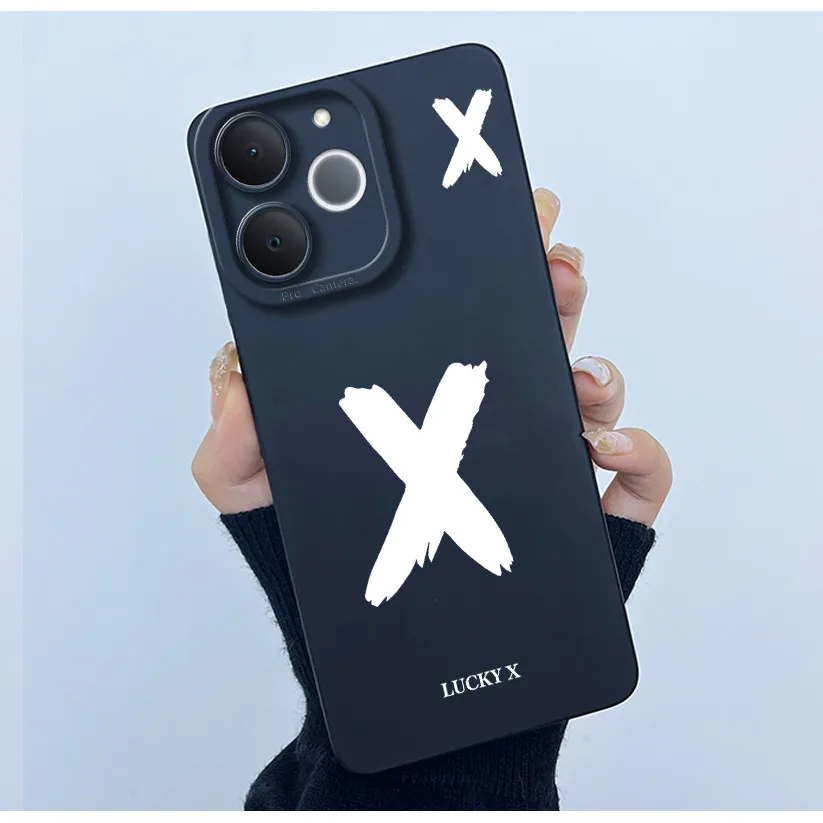Cute Initial Letters Shockproof Soft Silicone Phone Case Cover Bumper