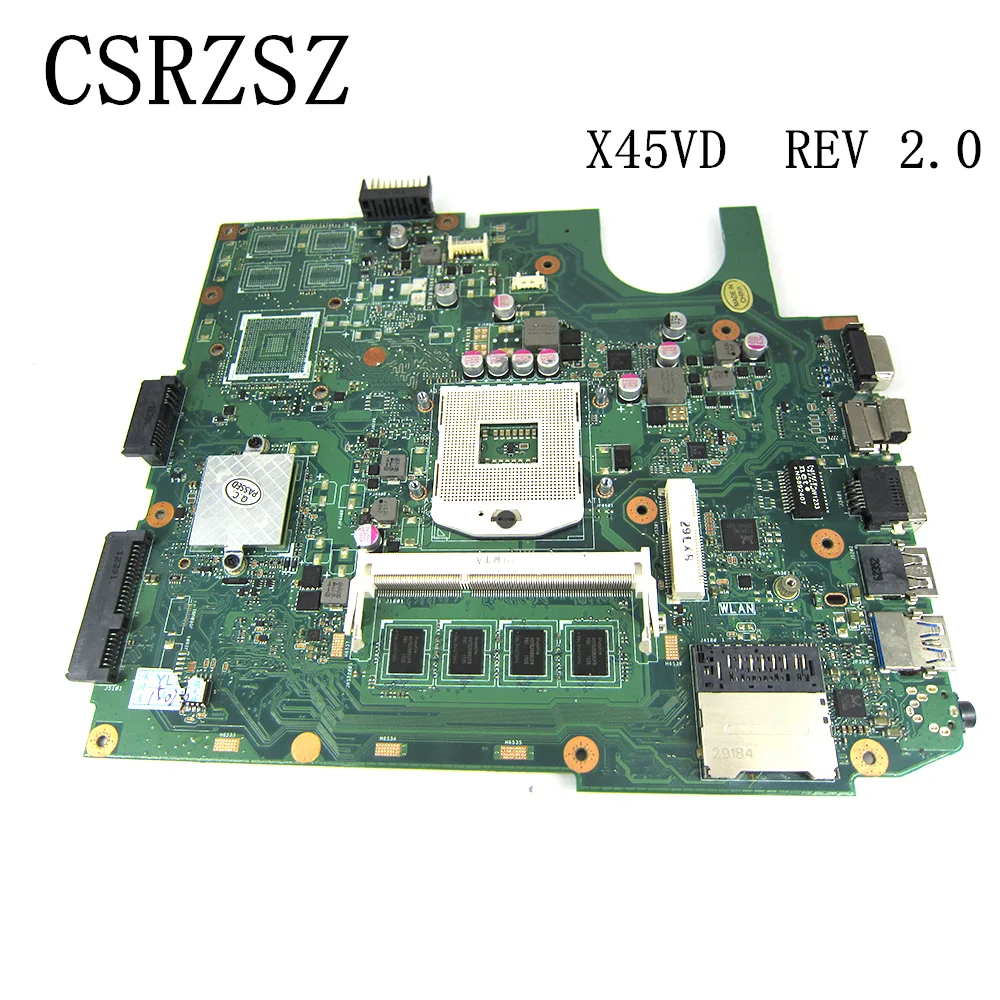 

For ASUS X45VD X45V Laptop motherboard REV 2.0 Test work well