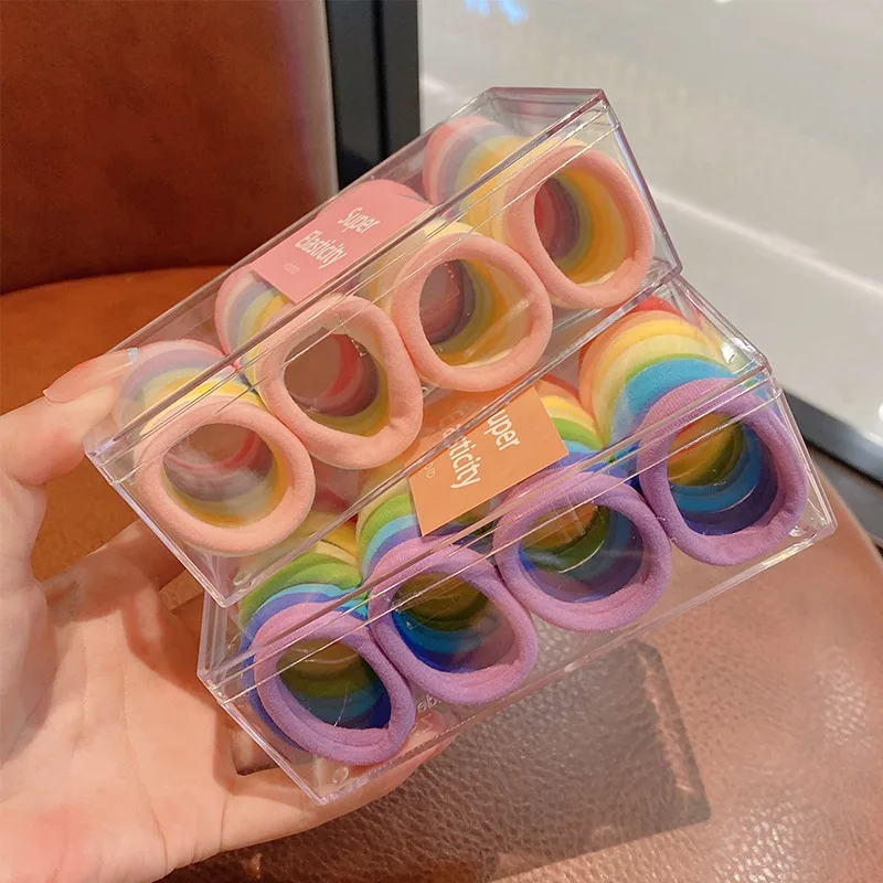 Bonbonfarbene Haarschleife, große Größe, nicht schädlich, hoher Pferdeschwanz, gebundenes Stirnband, großes Mädchen, langlebig, elastisches Gummiband, Damen, koreanisches V – Detail 4