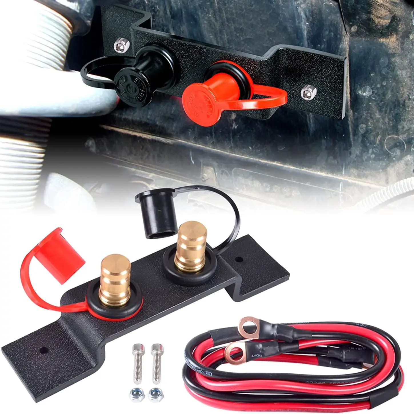 

Goldfire UTV Car Battery Jump Post Starter Jump Start Battery Terminals Relocation Kit Work for UTV ATV Car Trucks Diesel Boat