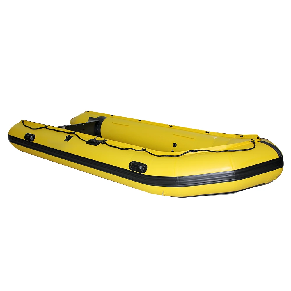 Thickened inflatable fishing boat 380cm kayak assault boat waterproof folding rowing assault