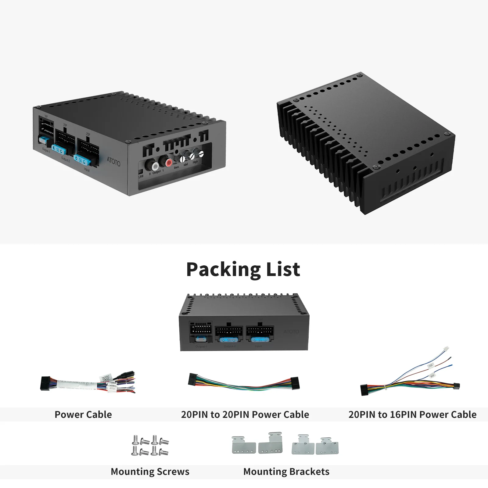 ATOTO CA-AEC02 Amplifier 4チャンネル ATOTO CA-AEC02 4-Channel Car Audio Amplifier | 392W Max Power