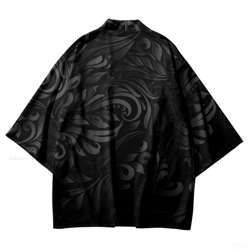 Sakura Printed Yukata Men's and Women's Fashionable Open Collar Asian Clothing Harajuku Japanese Role-playing Kimono