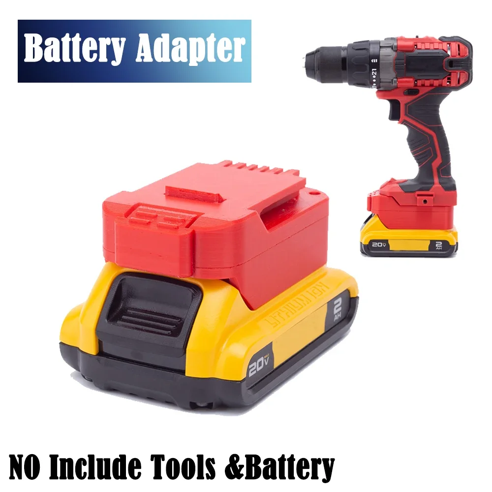 Battery Converter Adapter for DeWalt 18V Lithium Battery to for Bauer 20V Li-ion Battery Electric Screwdriver Tool