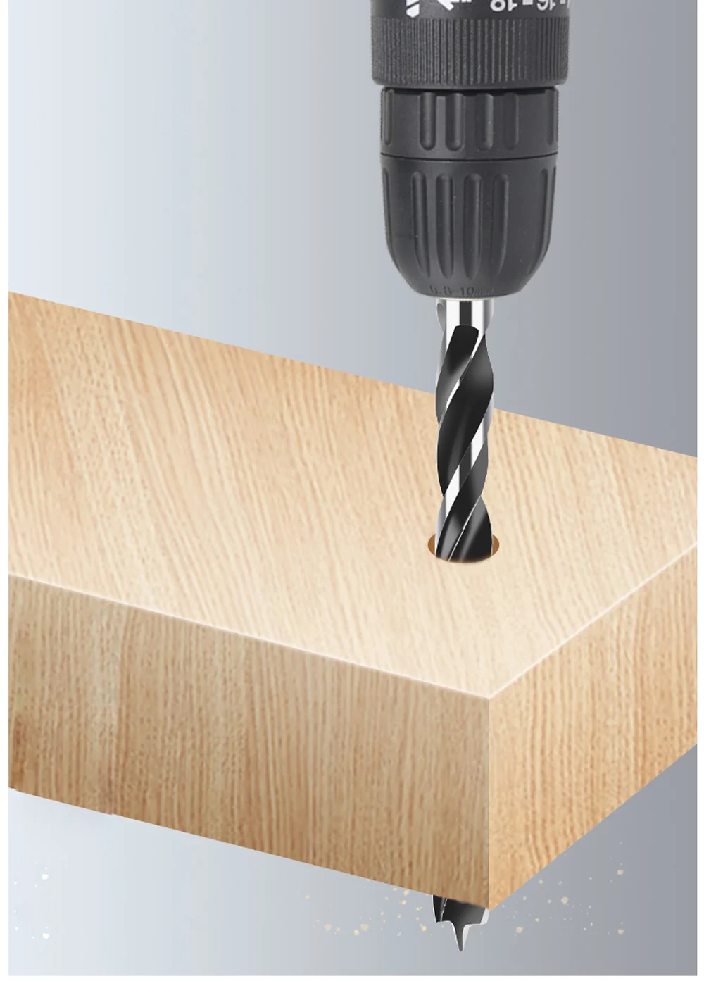 1 Stück 1,5-10mm Holzbearbeitungs-Sechskantschaft-Dreipunktbohrer Tischlerbohrer HSS Elektrobohrer für Holzlochöffnung – Detail 12
