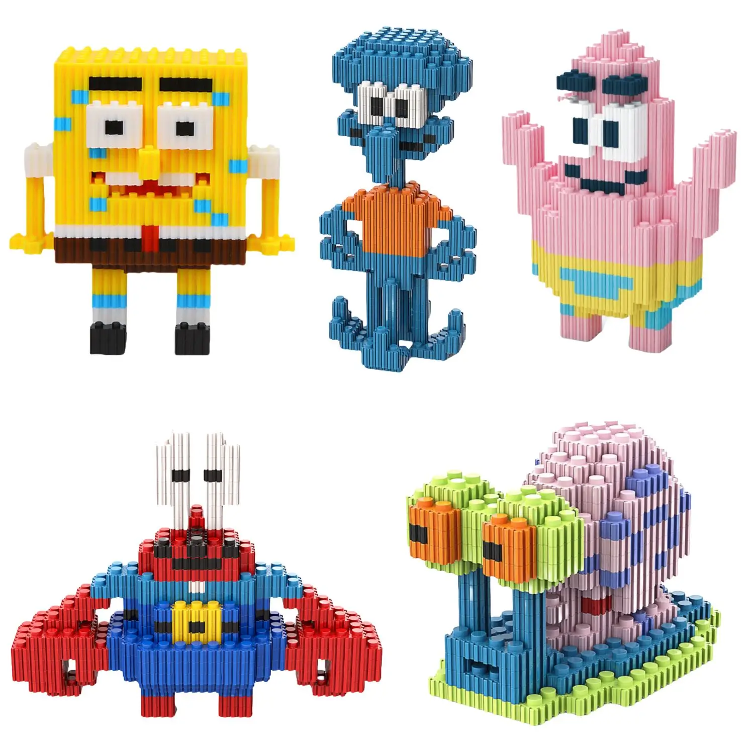 Cute building blocks small particle assembly building blocks toy DIY building blocks children's toy model educational graphic