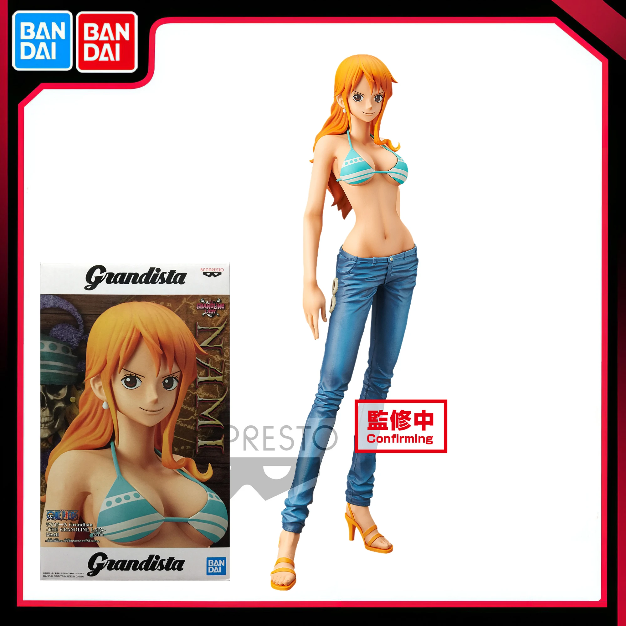 

Bandai Оригинальная фигурка Banpresto из японского аниме, один кусок, раута Неро нами, 28 см, ПВХ экшн-фигурка, Коллекционная модель, игрушки в подарок, искусственная кожа