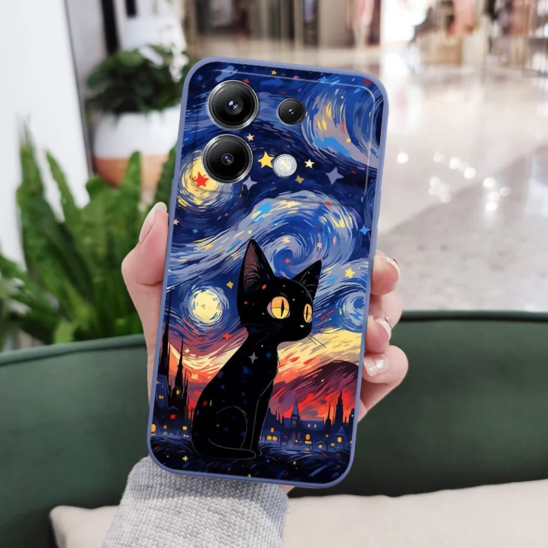 Star Cat Silicone Phone Case - Stylish & Durable Cover
