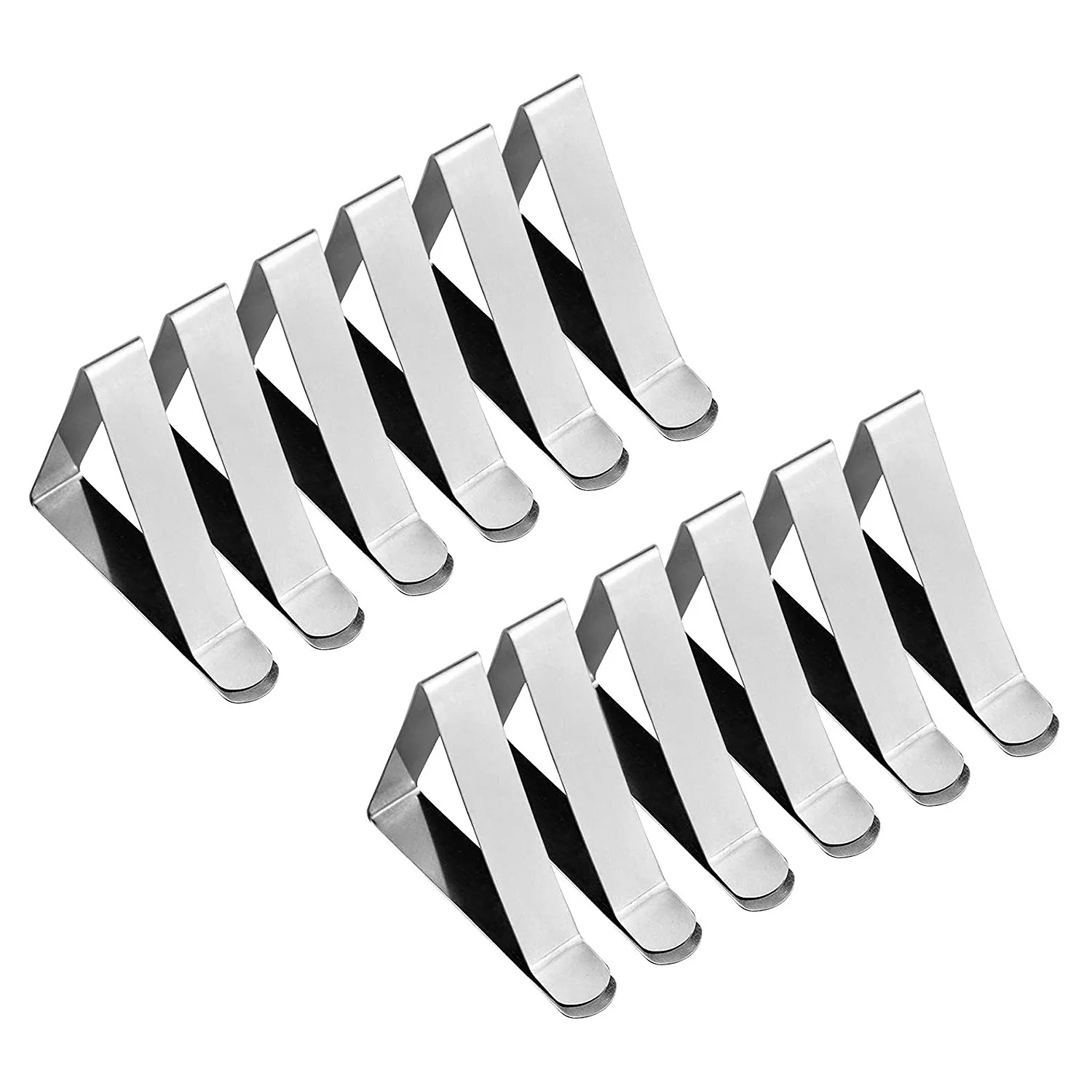 

12 Pcs Stainless Steel Tablecloth Clip,Non-Slip Adjustable Table Cover Clamps Clip Table Cloth Holders for Party Picnic