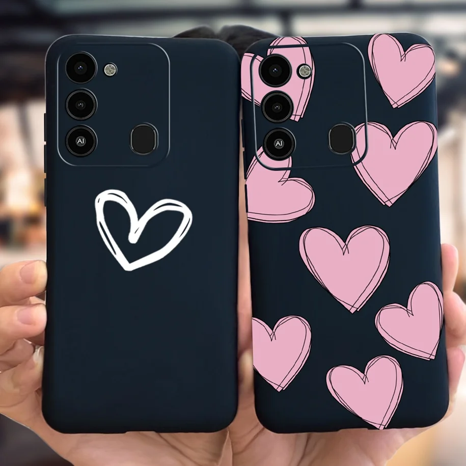 Romantic Couple Heart Silicone Phone Case - Artistic Soft TPU Cover